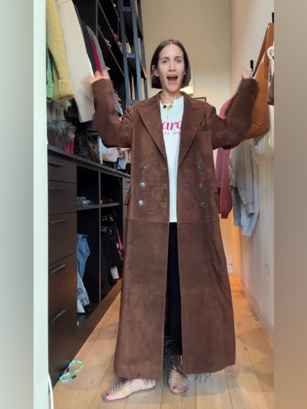 Alexa Chung x Madewell Suede Trench Coat - Picture 3 of 7